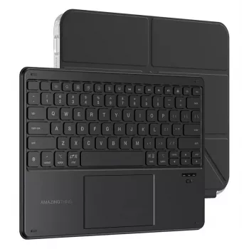 AMAZINGTHING Minimal Case Keylite Combo klaviatūros dėklas, skirtas iPad 11 (2025), juodos spalvos