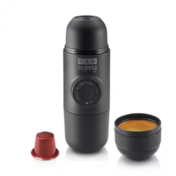 WACACO Minipresso NS nešiojamas espreso aparatas, skirtas „Nespresso“ kapsulėms, juodas
