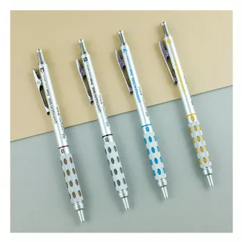 Pentel mechaninis pieštukas 0,5 mm, metalinis sidabras