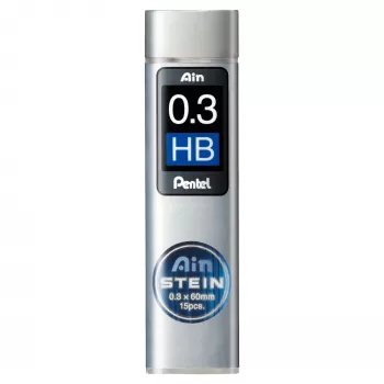 Pentel AinStein HB 0,3 mm Grey Lead Refill 15 Leads