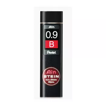 Pentel C279-BO Super Hi-Polymer švino užpildai 0,9 mm B juodi, 36 vnt. dėžutėje