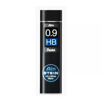 Pentel C279-HBO Super Hi-Polymer švino užpildai – 0,9 mm HB – juoda – 36 vamzdeliai (540 švinų) – pilka dėžutė