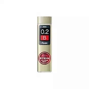 Pentel Ain Stein mechaninio pieštuko šerdelės 0,2 mm B kietumas 20 vnt. juodos