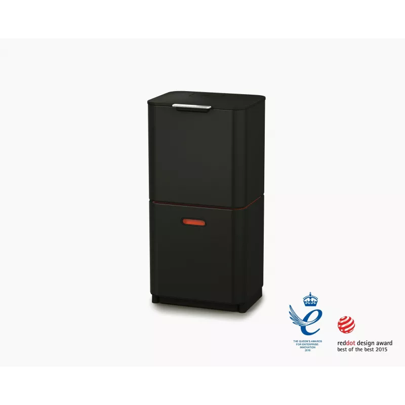 Joseph Joseph Totem Max 60L juodos spalvos atliekų ir perdirbimo konteineris