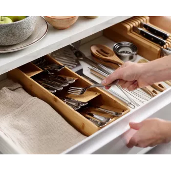 Joseph Joseph DrawerStore Bamboo Compact Cutlery Organiser