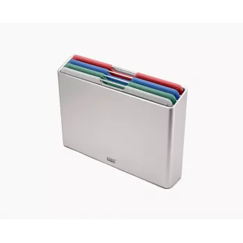 Joseph Joseph Folio Steel L pjaustymo lentelių rinkinys, 4 lentelės, sidabrinis