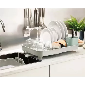 Joseph Joseph Extend Stone Green Expandable Dish Drainer