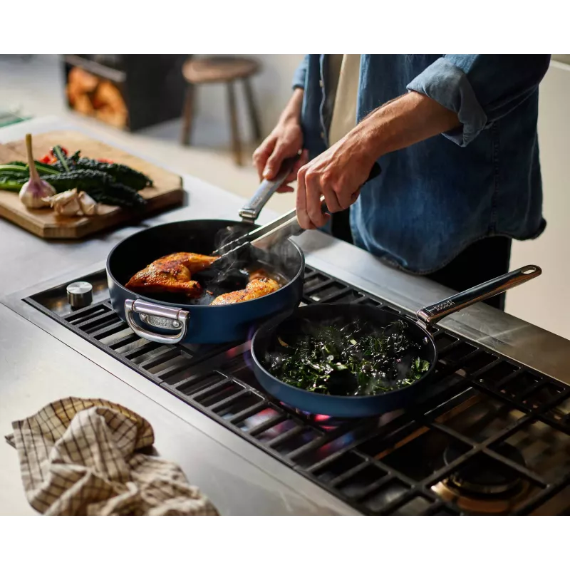 Joseph Joseph Space Fold Handle Ceramic Non-Stick 28 cm Blue Keptuvė