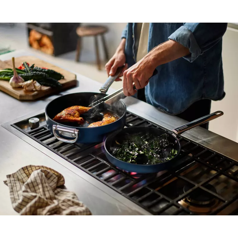 Joseph Joseph Space Fold Handle Ceramic Non-Stick 30 cm Blue Frying Pan