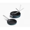 Joseph Joseph Space Fold Handle Ceramic Non-Stick 2-Piece Blue Frying Pan Set
