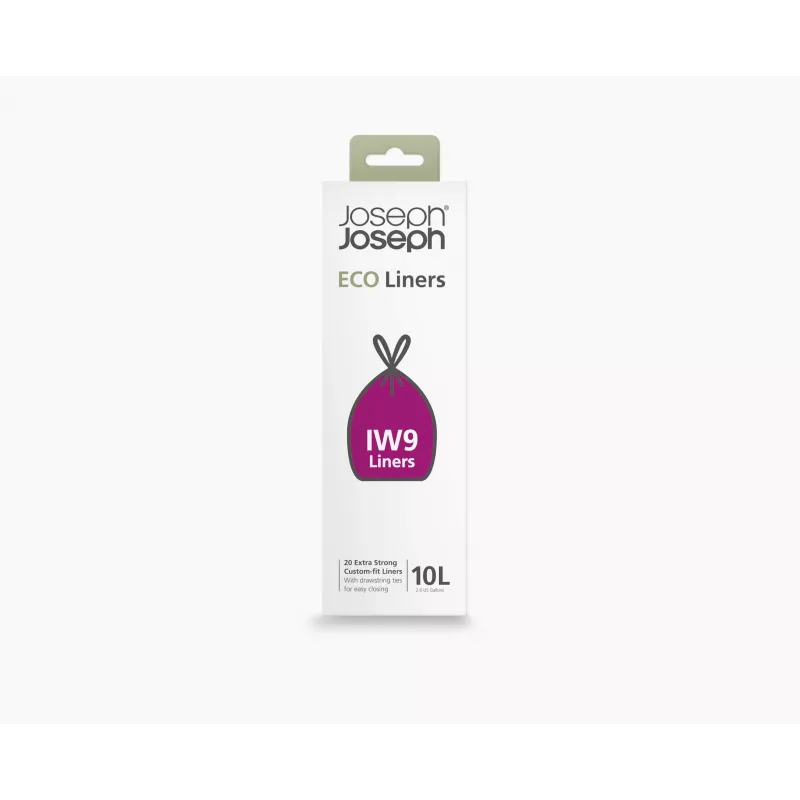 Joseph Joseph IW9 10L Custom-fit Recycled Grey Bin Liners (20 Bags)