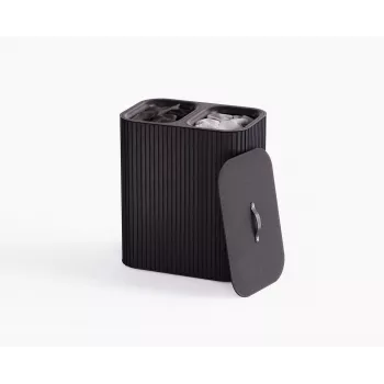 Joseph Joseph Tota Twin Luxe 90L Skalbinių rūšiuotuvas juodas