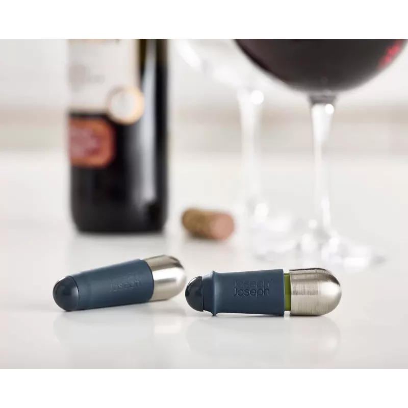 Joseph Joseph BarWise Twist-lock Wine Stoppers Blue (2 vnt.)