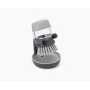 Joseph Joseph Palm Scrub Grey indų šepetys su integruotu muilo dozatoriumi