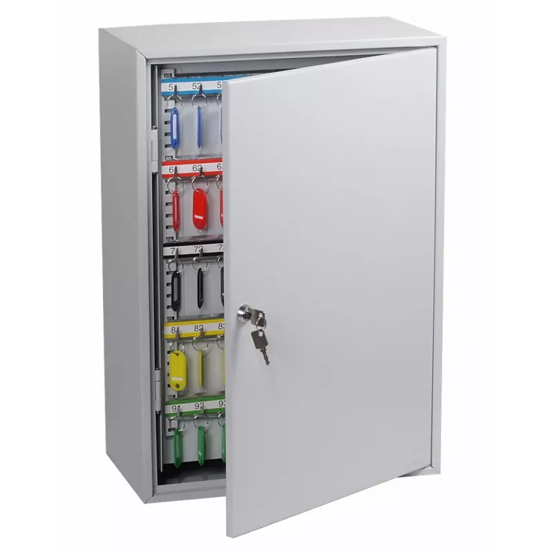 Phoenix Safe KC0604K Raktų spinta – pilka – 200 kabliukų – raktinis užraktas – 380 x 140 x 550 mm