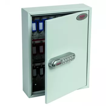 Phoenix Safe KC0601E raktų spinta – pilka – 42 kabliukai – elektroninis užraktas – montuojama ant sienos – 270 x 80 x 350 mm