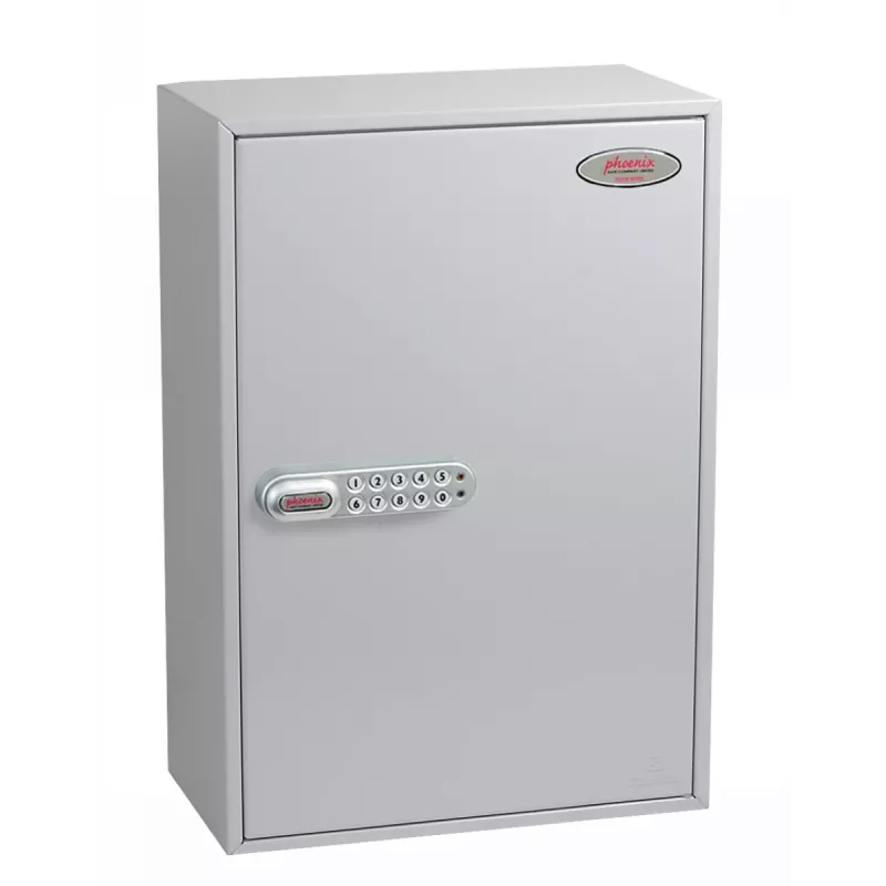 Phoenix Safe KC0605E raktų spinta – pilka – 300 kabliukų – elektroninis užraktas – 380 x 205 x 550 mm