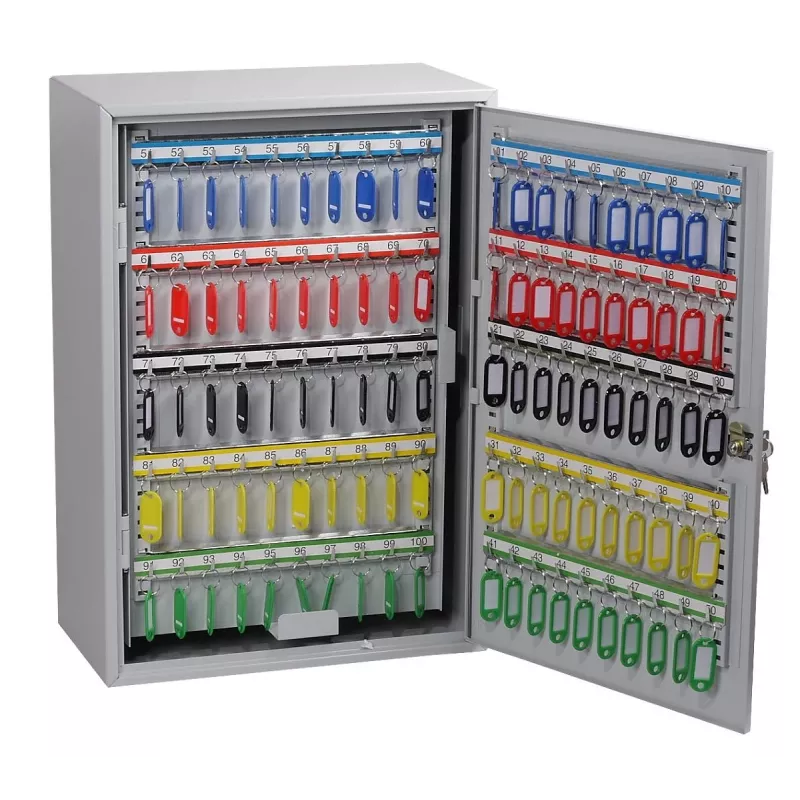Phoenix Safe KC0605E raktų spinta – pilka – 300 kabliukų – elektroninis užraktas – 380 x 205 x 550 mm