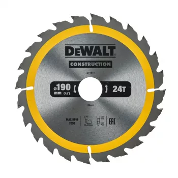 DEWALT Diskinis pjūklo diskas 190x30mm 24T +16° Super Thin Kerf TCT