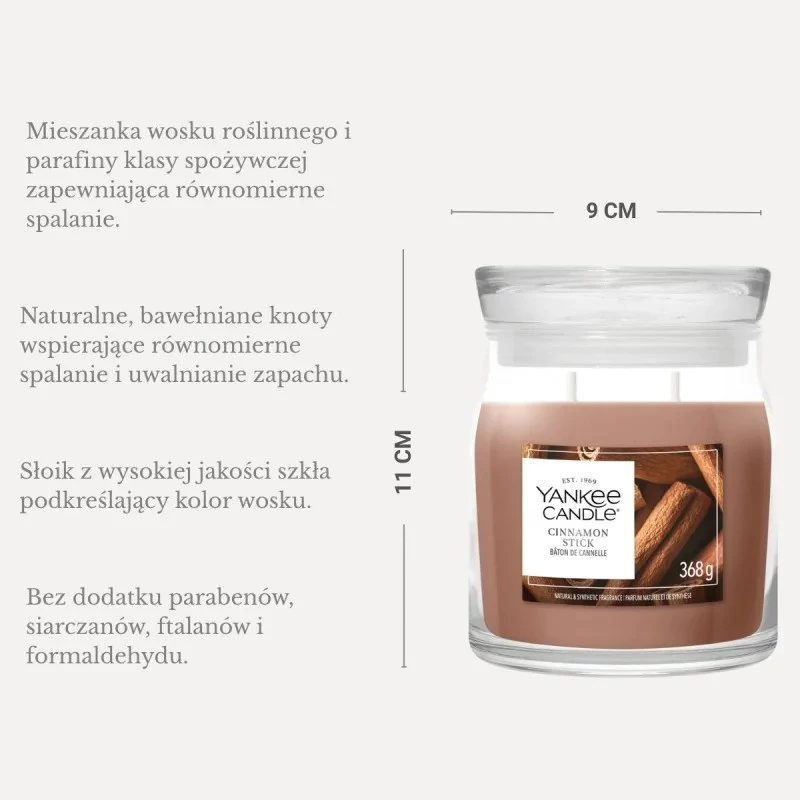 YANKEE CANDLE Kvepianti žvakė stiklainyje Cinnamon Stick 623g