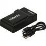 Duracell DRP5958 USB vidinis akumuliatorių kroviklis, skirtas Panasonic DMW-BNB9E – juodas – 5V