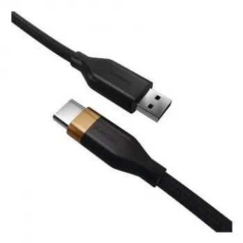 2-Power 1m USB-A į USB-C laidas - Juodas