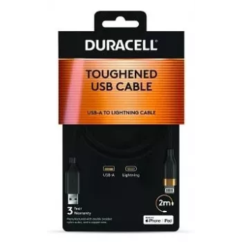 2-Power 2m USB-A to Lightning laidas - juodas