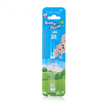 Brush-Baby BabySonic keičiamieji šepetėlių antgaliai 0–18 mėn. 2 vnt. balti