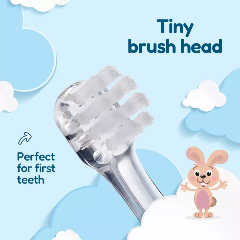 Brush-Baby BabySonic keičiamieji šepetėlių antgaliai 0–18 mėn. 2 vnt. balti