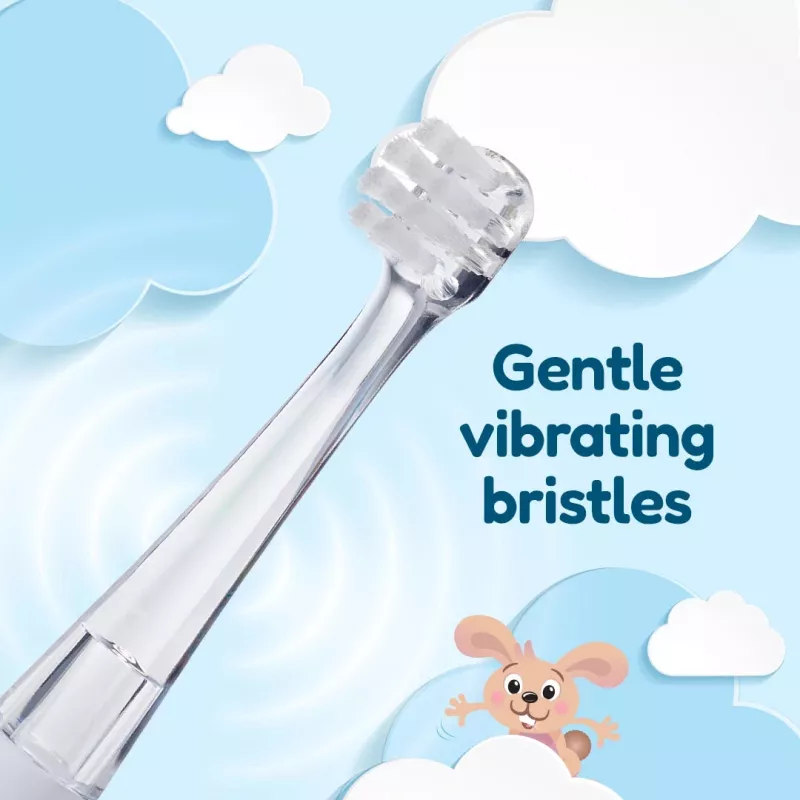 Brush-Baby BabySonic keičiamieji šepetėlių antgaliai 0–18 mėn. 2 vnt. balti