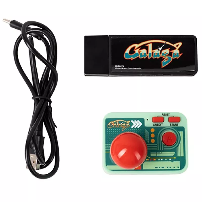 FIZZ CREATIONS Retro Arcade Galaga Plug & Play Wireless Console su 2 valdikliais