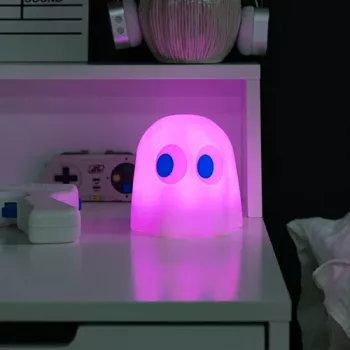 FIZZ CREATIONS Pac-Man Ghost LED Mood Light - Color Changing, Sound Reactive, USB/Battery Powered