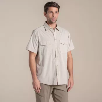 Craghoppers Kiwi II Short Sleeved Shirt - Oatmeal, Size M