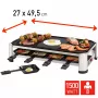 FRITEL RG 2170 Raclette Grill nerūdijančio plieno/chromuotas/juodas, 1200 W, 8 asmenims