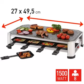 FRITEL SG 2180 Raclette Stainless Steel/Chrome Black