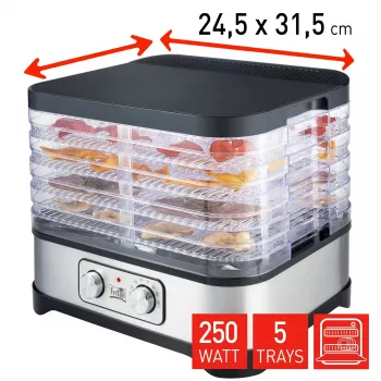 FRITEL Family Food Dehydrator 250W Silver/Grey