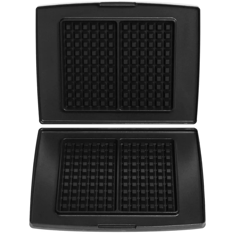 FRITEL Family Waffle Plate Set (2 Plates) for Waffle Maker 1300 Series - Non-Stick Cast Aluminum, Dishwasher Safe, Black/Grey