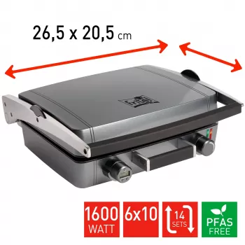FRITEL WaffleTastic CW 3648 Waffle Maker 6x10 Metallic Anthracite