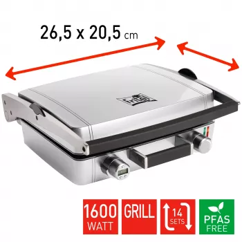 Fritel CW 3627 3-in-1 kontaktinis grilis, sumuštinių ir vaflių keptuvė 1600W nerūdijantis plienas