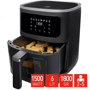 Fritel SnackTastic 7520 Oro gruzdintuvė 6L Juoda