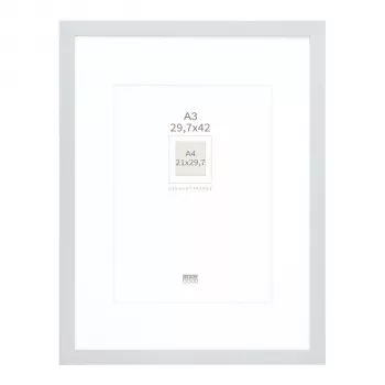 Deknudt S66KD1 P1 DIN A3 29.7x42 cm medinis sidabrinis nuotraukų rėmelis su paspartu
