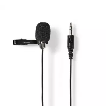 NEDIS MICCJ105BK laidinis mikrofonas, 3,5 mm lizdas, įvairiakryptis, juodas
