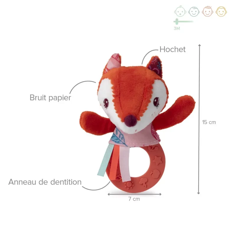 Lilliputiens Alice the Fox Multi-Activity Soft Toy 3m+ 83035