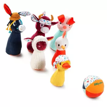 Lilliputiens Farm Bowling Set su varpelio kamuoliu