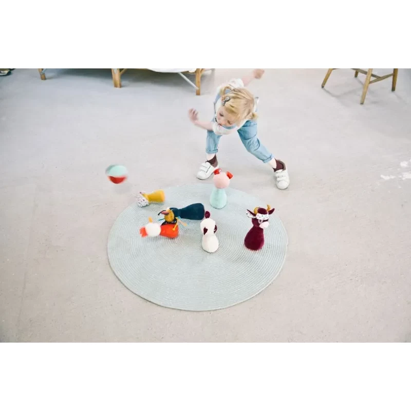 Lilliputiens Farm Bowling Set su varpelio kamuoliu