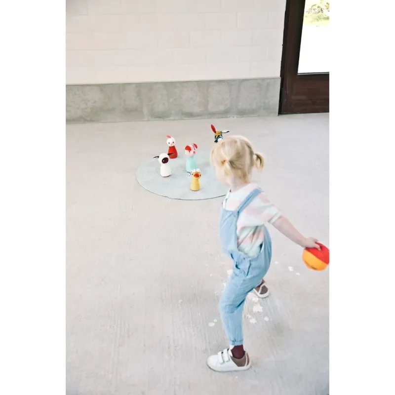 Lilliputiens Farm Bowling Set su varpelio kamuoliu