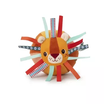 Lilliputiens Sensorinis kamuolys su varpeliu ir gumbeliais Jack the Lion 6m+