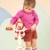 Lilliputiens Lena lėlė dviračio krepšelyje su antklodėle ir šalmu 18m+