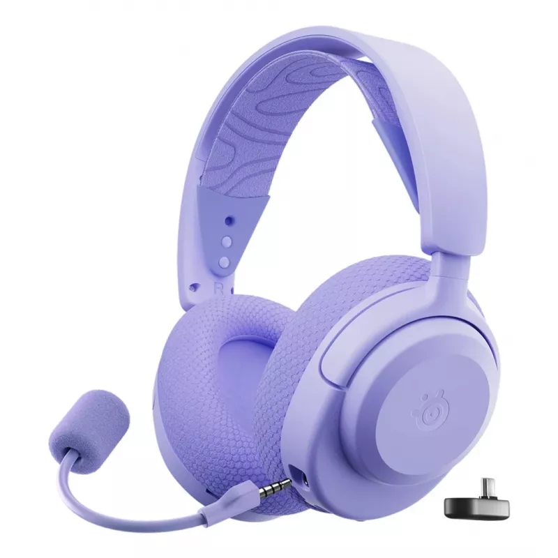 SteelSeries Arctis Nova 3 belaidės žaidimų ausinės, levandų spalvos