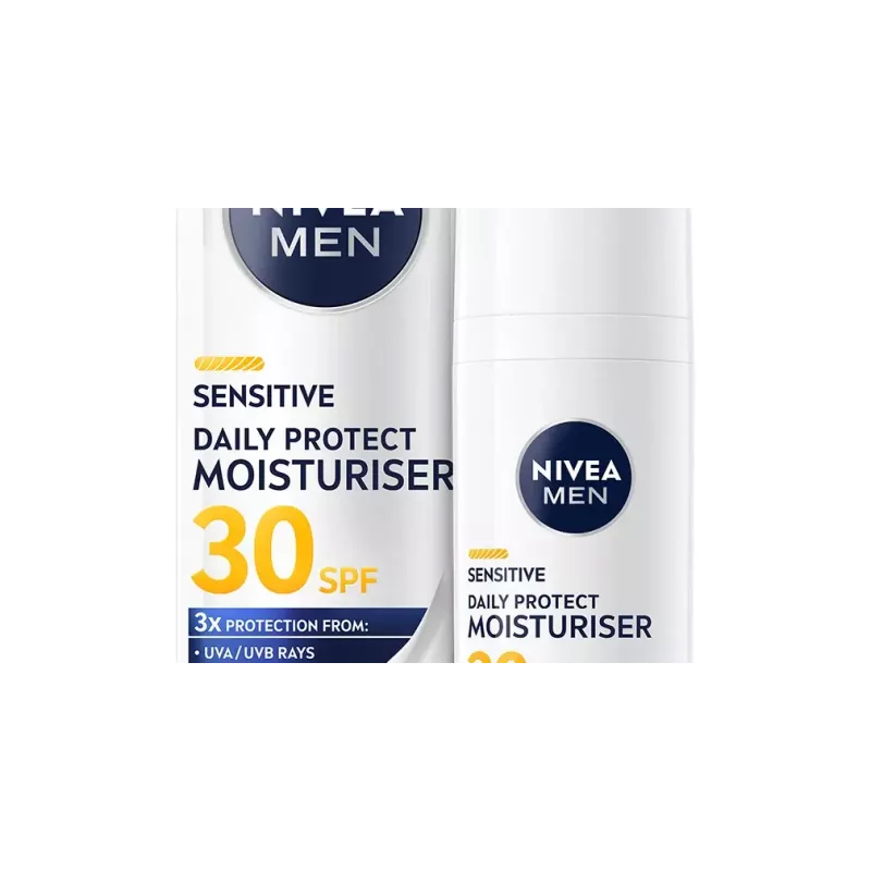 NIVEA Men Sensitive Daily Protect Drėkinamasis veido kremas su SPF30 50ml